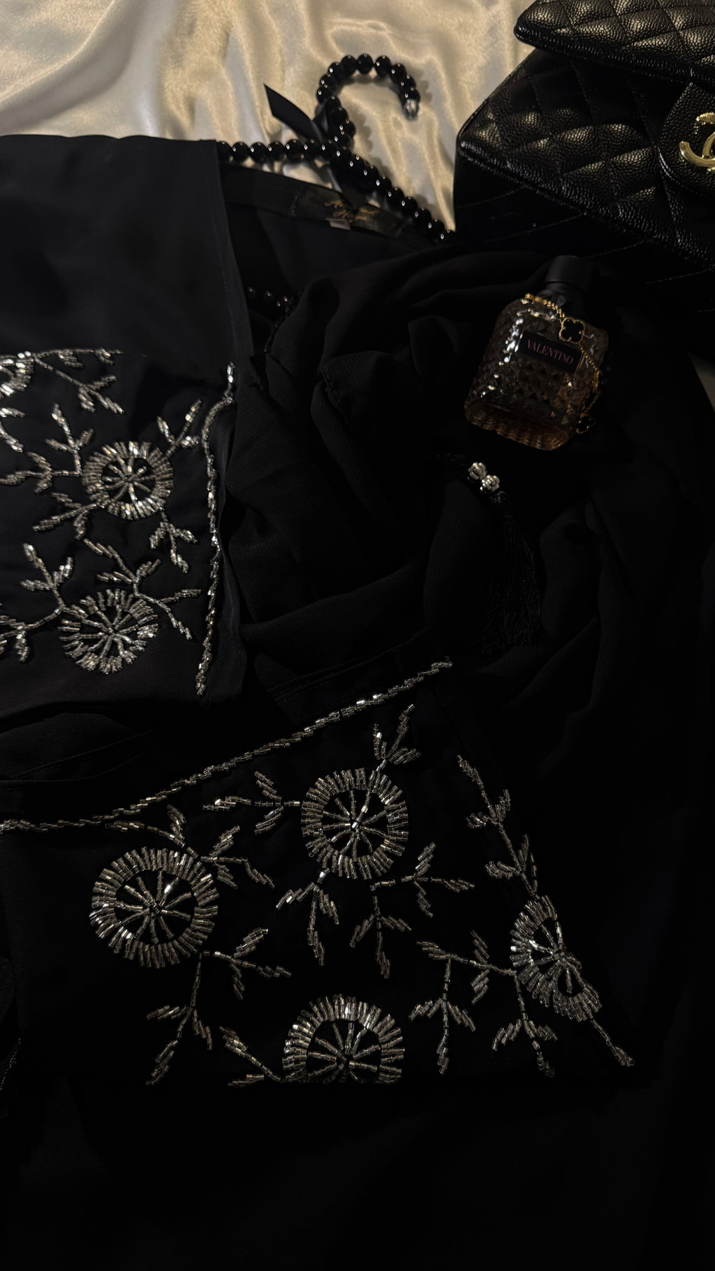 Silver Eclipse Abaya