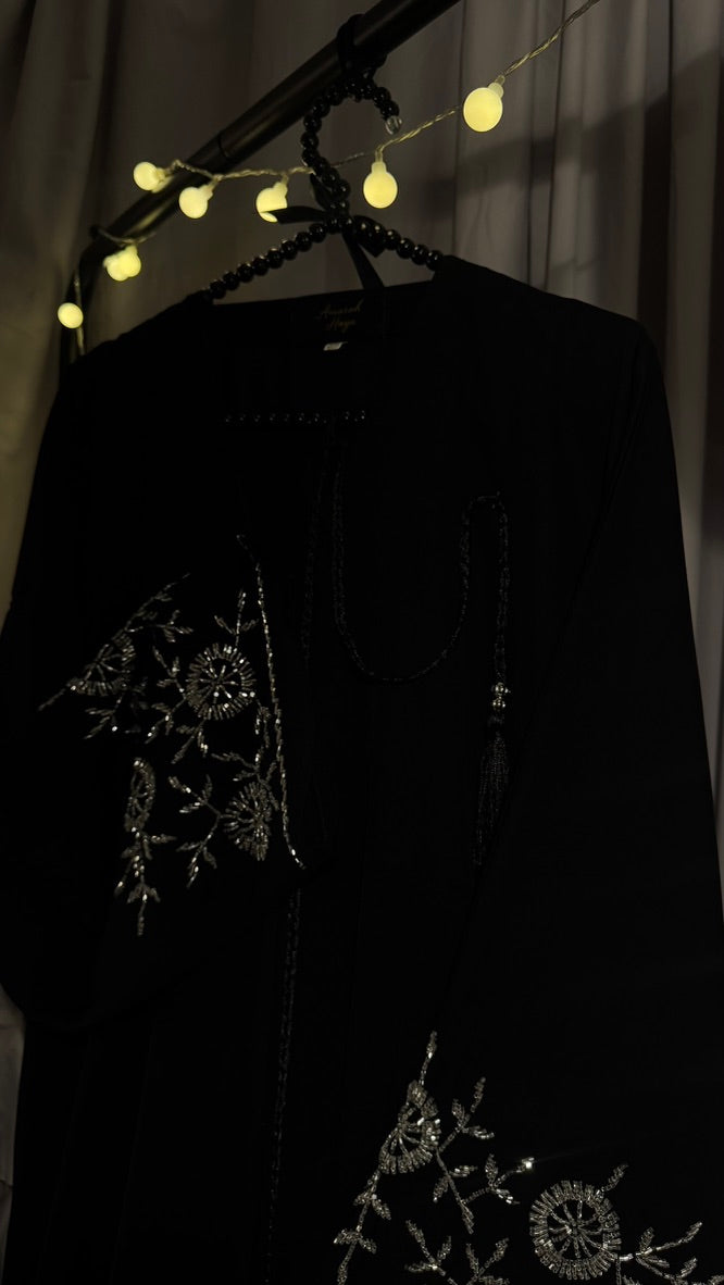 Silver Eclipse Abaya