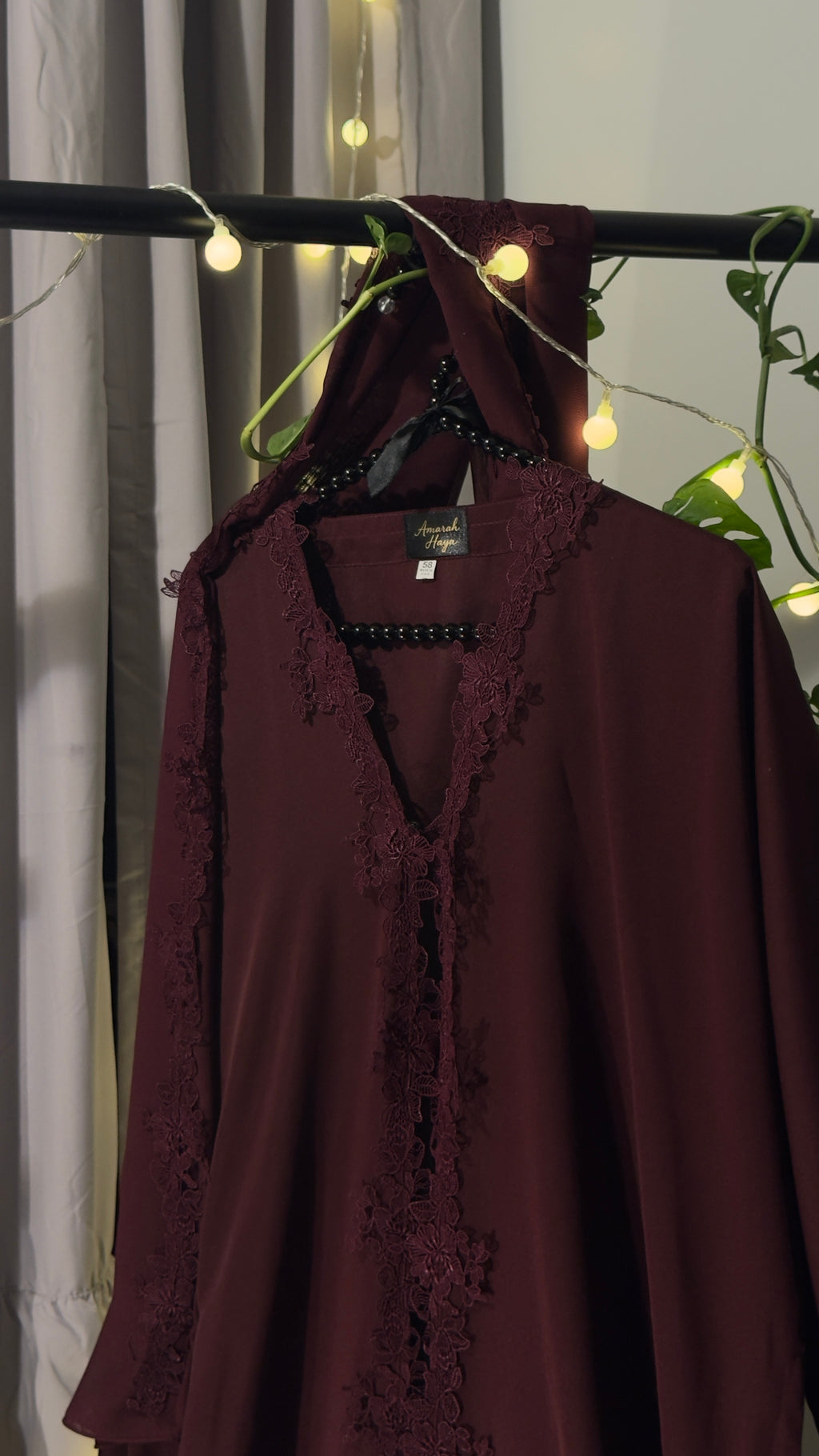 Crimson Hour Abaya
